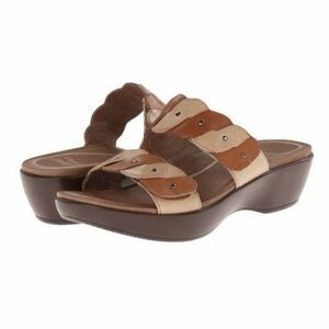 Dansko Sandals Slides Leather Dee Caramel Sand 37 US‎ 6.5 7